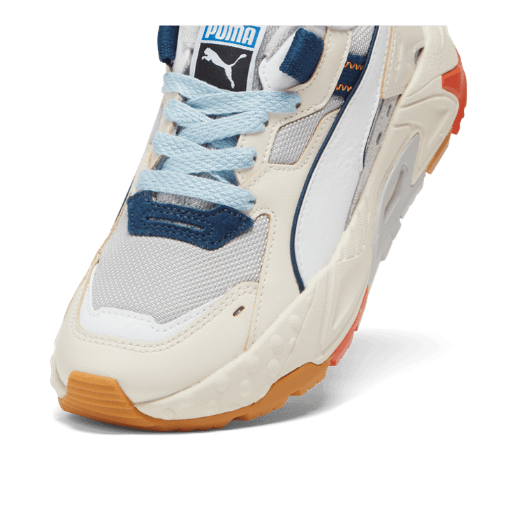 PUMA RS-TRCK Now And Then Sneakers in Cool Light Grey/Alpine Snow/White (GS) Angle 2