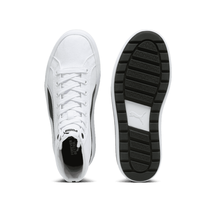 PUMA Kaia 2.0 Mid Sneakers in White/Black (PS) Angle 0