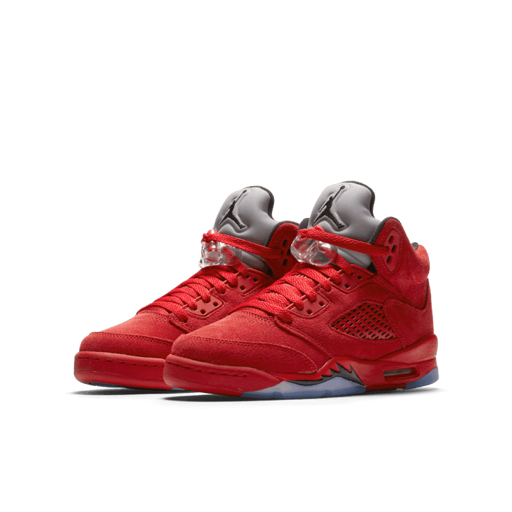 Jordan 5 Retro Red Suede (GS) Angle 2