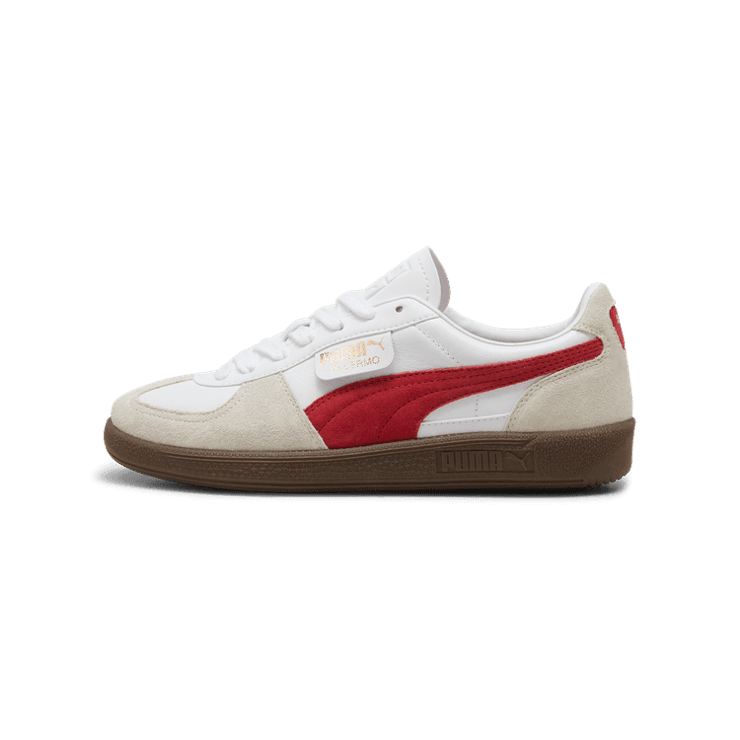 Puma Palermo Leather 'White Club Red' Angle 1