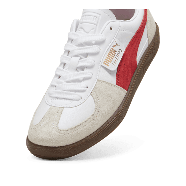 Puma Palermo Leather 'White Club Red' Angle 2
