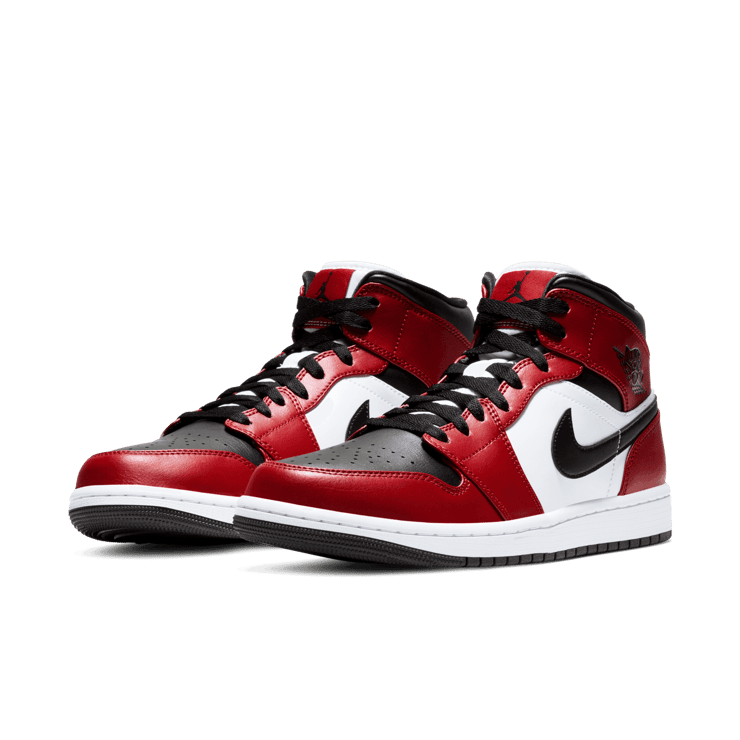 Air Jordan 1 Mid Chicago Toe 554724 069 Raffles Where to Buy