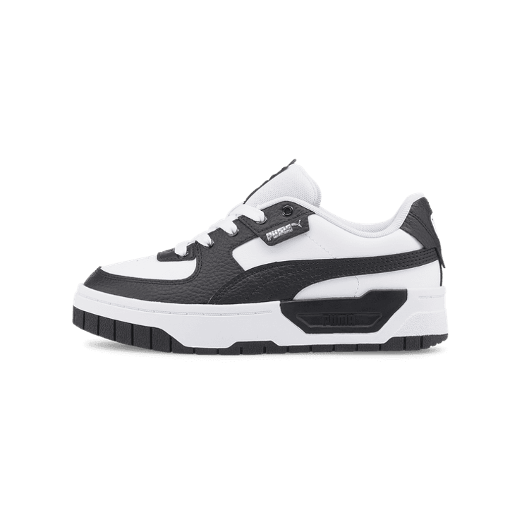PUMA Cali Dream Leather Sneakers in White/Black (GS) Angle 1
