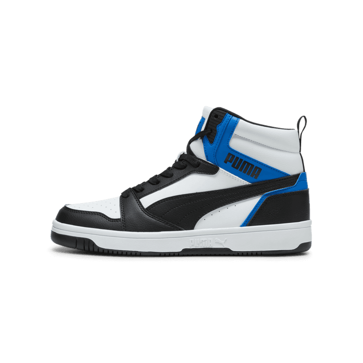 Puma Rebound Mid 'Black White Team Royal' Angle 1