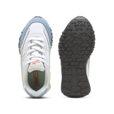 PUMA Blktop Rider BTS Sneakers in White/Pure Green/Zen Blue (PS) Angle 0