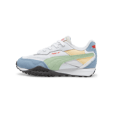 PUMA Blktop Rider BTS Sneakers in White/Pure Green/Zen Blue (PS) Angle 1
