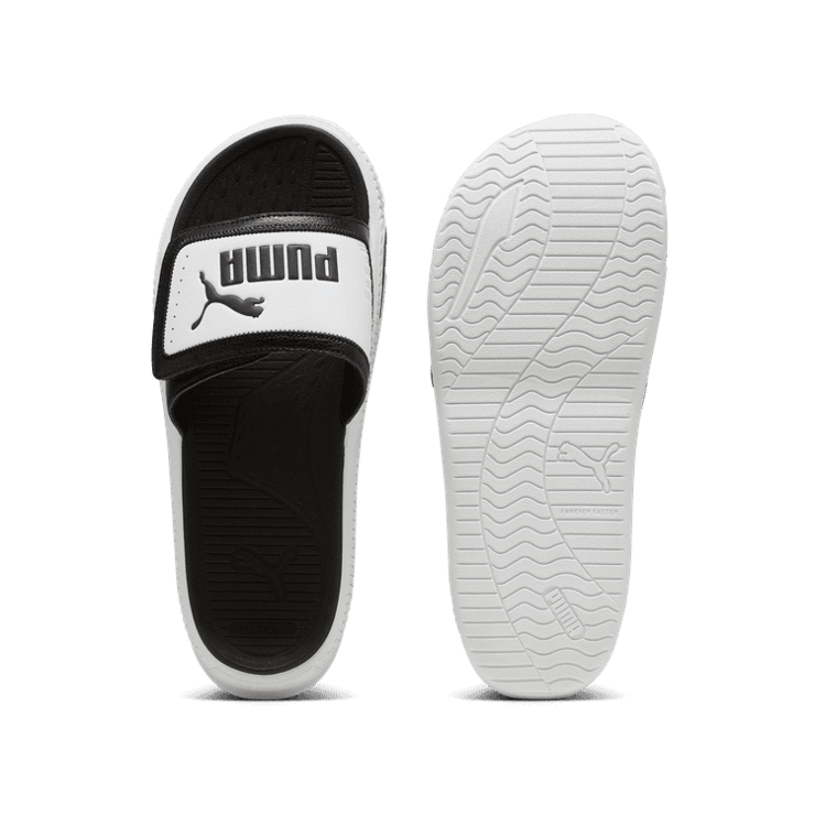 PUMA SoftridePro 24 V Slides in Black/White Angle 1