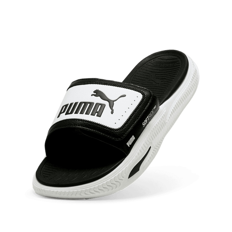 PUMA SoftridePro 24 V Slides in Black/White Angle 2