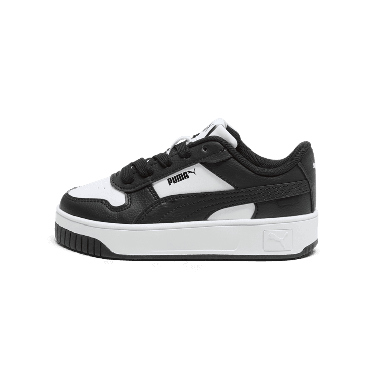 PUMA Carina Street Sneakers in White/Black (PS) Angle 1