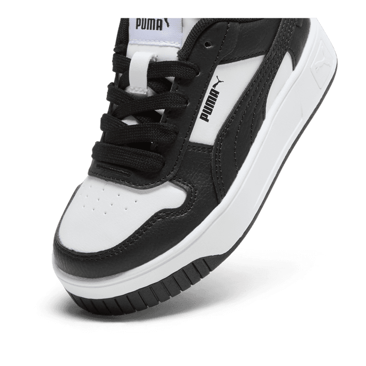 PUMA Carina Street Sneakers in White/Black (PS) Angle 2