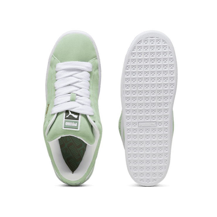 PUMA Suede XL Sneakers in Pure Green/White Angle 0