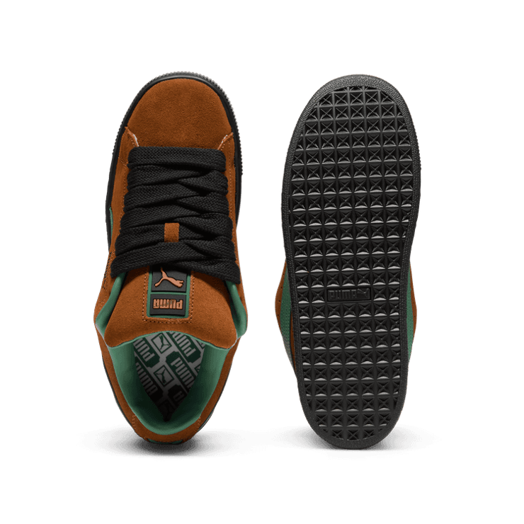 PUMA Suede XL Sneakers in Teak/Deep Forest/Black Angle 0