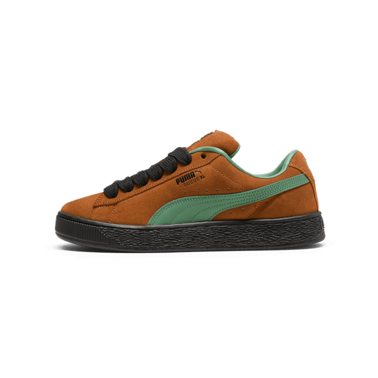 PUMA Suede XL Sneakers in Teak/Deep Forest/Black Angle 1