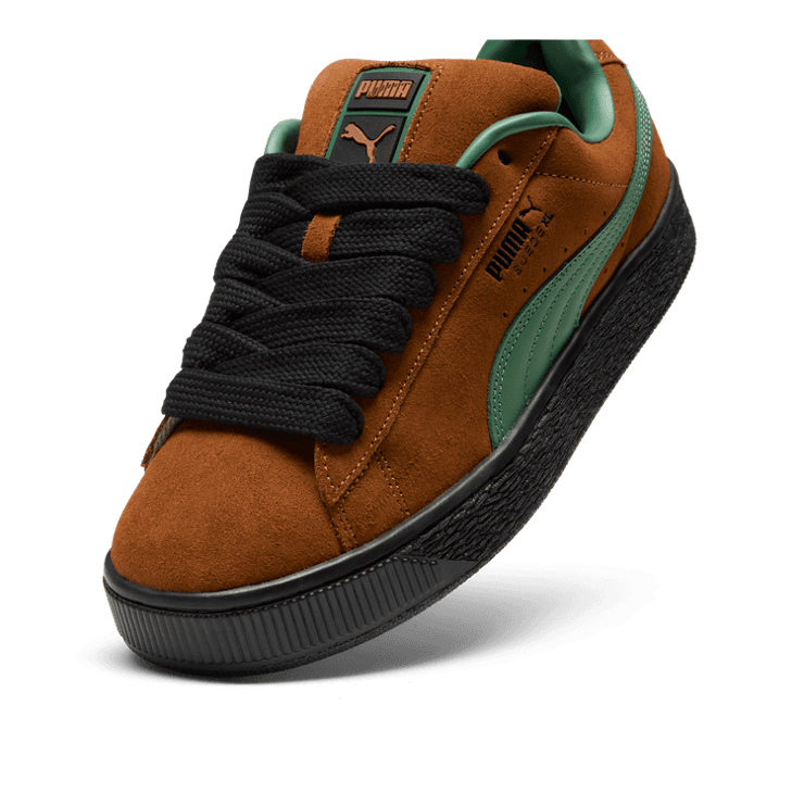 PUMA Suede XL Sneakers in Teak/Deep Forest/Black Angle 2