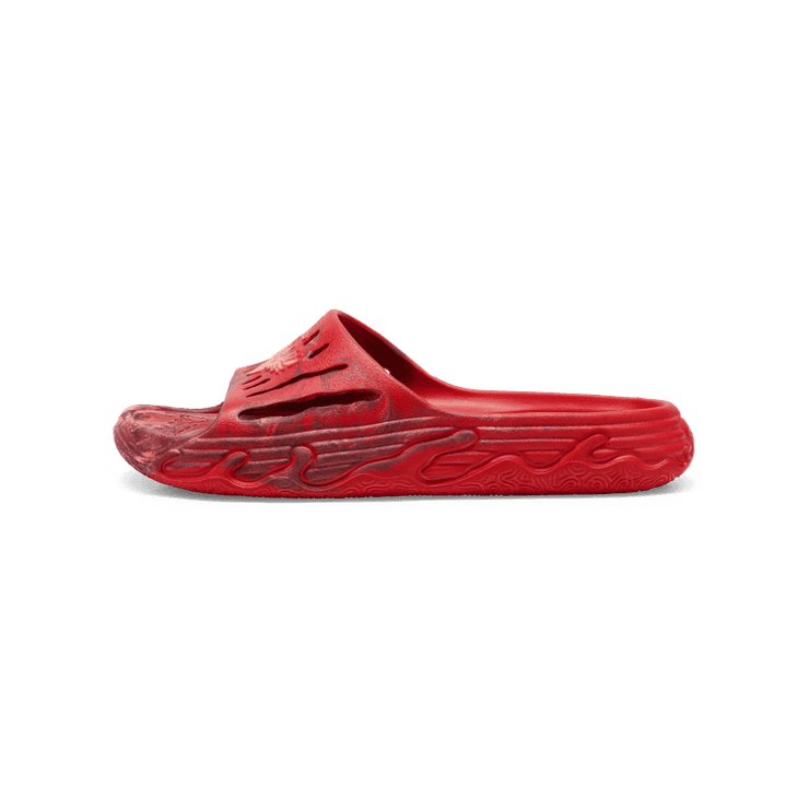 PUMA x LAMELO BALL MB.03 Basketball Slides in For All Time Red/Fluro Peach Pes/Team Regal Red Angle 0