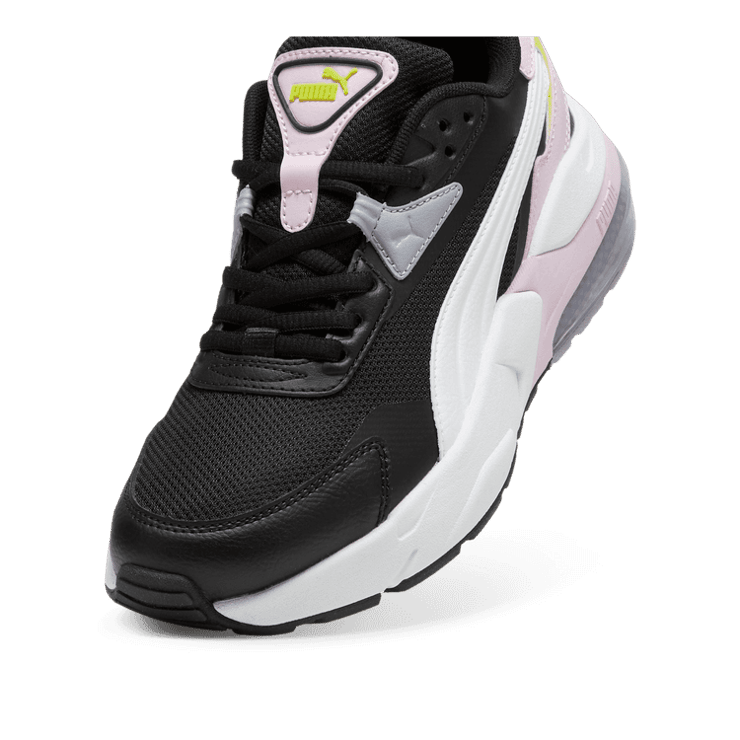 PUMA Vis2k Sneakers in Black/White/Grape Mist (GS) Angle 2
