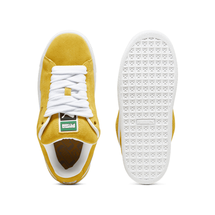 PUMA Suede XL Sneakers in Fresh Pear/White (GS) Angle 0