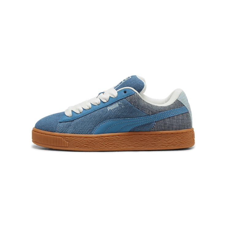 PUMA Suede XL Denim Sneakers in Blue Horizon/Grey Skies Angle 1