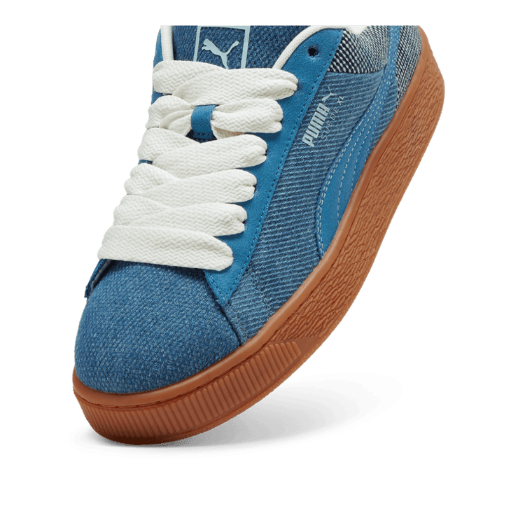 PUMA Suede XL Denim Sneakers in Blue Horizon/Grey Skies Angle 2
