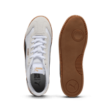 PUMA Club 5v5 Suede Sneakers in White/Black/Feather Grey Angle 0