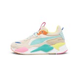 PUMA RS-X Suede Multi Sneakers in Alpine Snow/Prairie Tan/Rickie Orange Angle 1