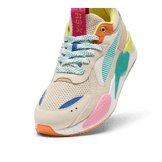 PUMA RS-X Suede Multi Sneakers in Alpine Snow/Prairie Tan/Rickie Orange Angle 2