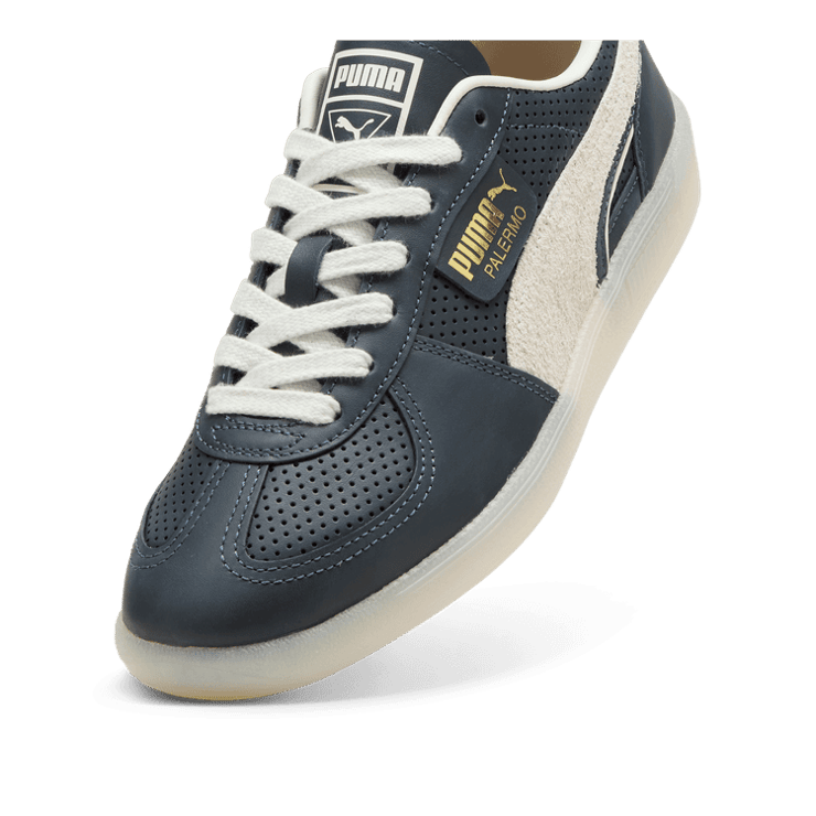 PUMA Palermo Classics Sneakers in Parisian Night/Warm White/Sedate Grey Angle 2