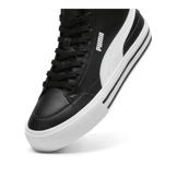 PUMA Court Classic Vulc Mid Sneakers in Black/White Angle 2