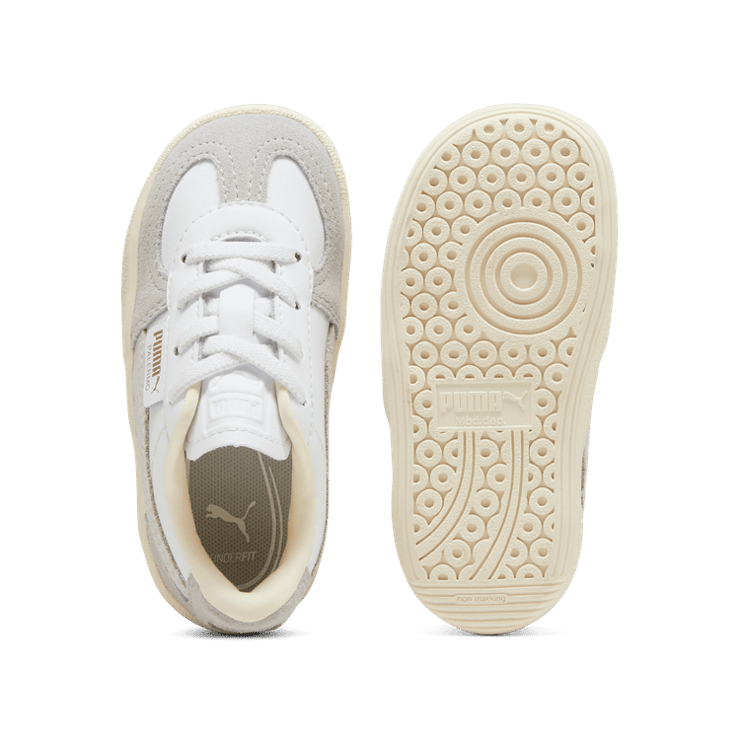 PUMA Palermo Leather s' Sneakers in White/Cool Light Grey/Sugared Almond (TD) Angle 0