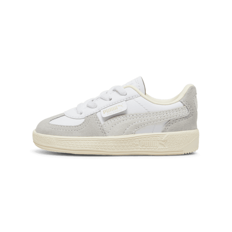 PUMA Palermo Leather s' Sneakers in White/Cool Light Grey/Sugared Almond (TD) Angle 1