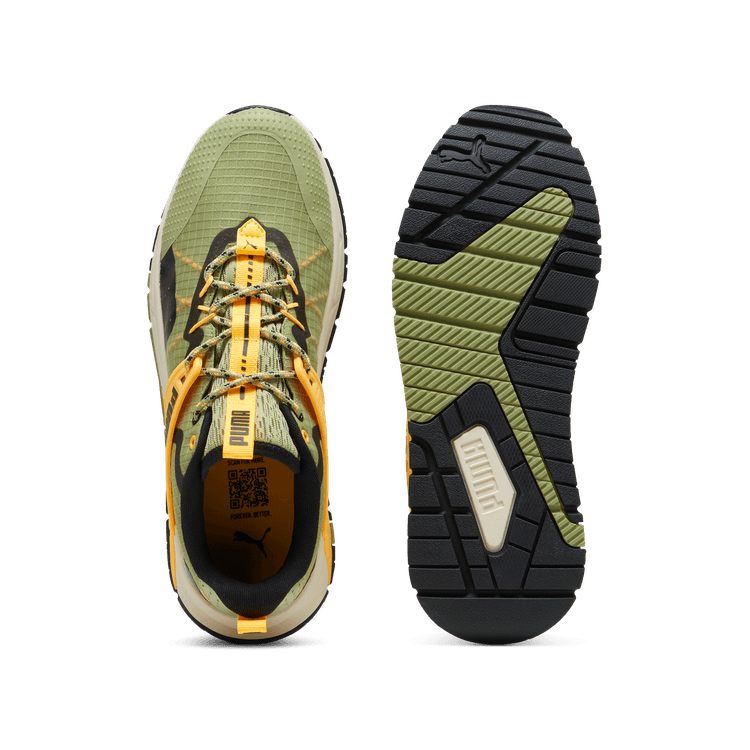 PUMA Pacer+ Trail Sneakers in Calming Green/Sun Stream/Black Angle 0