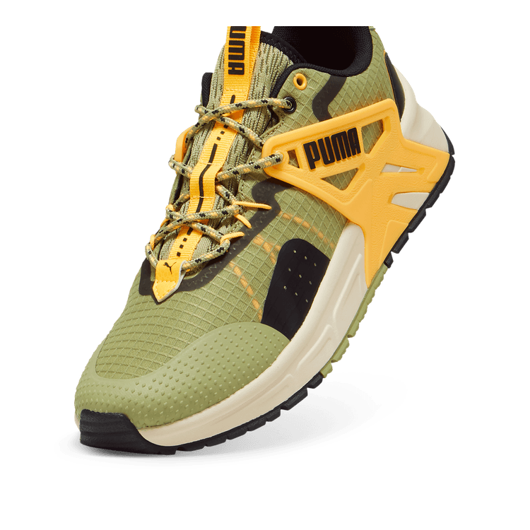 PUMA Pacer+ Trail Sneakers in Calming Green/Sun Stream/Black Angle 2