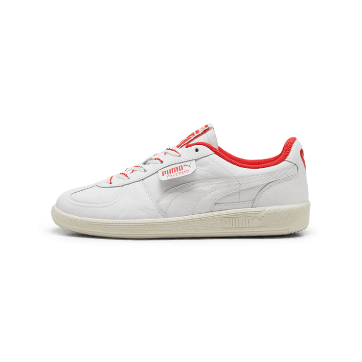 PUMA Palermo Lady Court Sneakers in White/Vapor Grey Angle 1