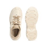 PUMA Pulsar Wedge Monogram Sneakers in Pristine/Prairie Tan Angle 0