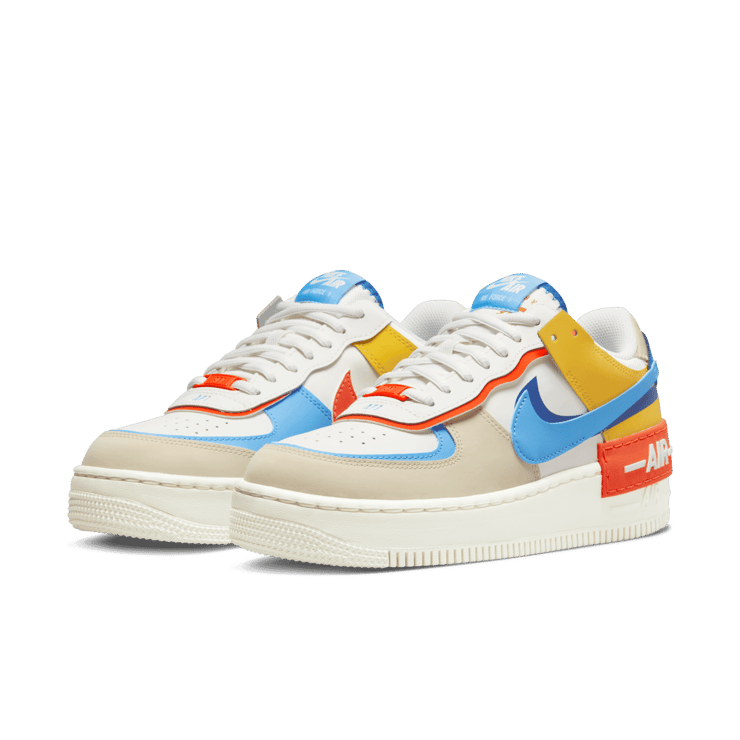 Nike Air Force 1 Low Shadow Rush Orange University Blue (W) Angle 2