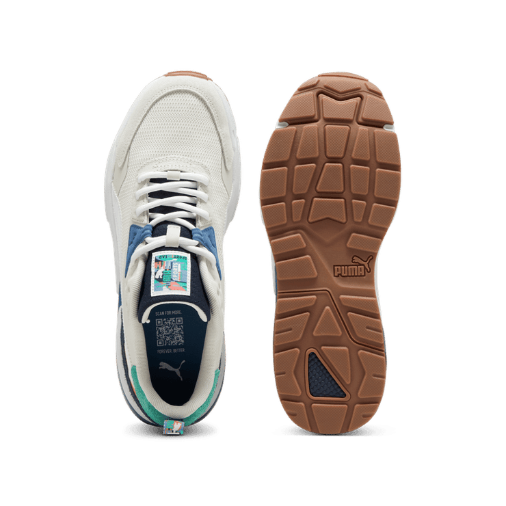 PUMA Vis2k SL Year Of Sports Sneakers in Vapor Grey/White/Blue Horizon Angle 0