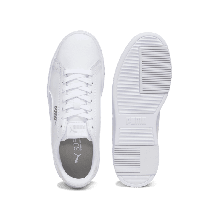 PUMA Serve Pro Lite Sneakers in White/Silver/Grey Angle 0