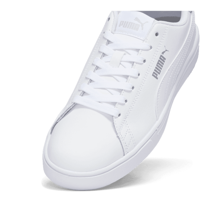 PUMA Serve Pro Lite Sneakers in White/Silver/Grey Angle 2