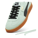 PUMA Super Team Suede Sneakers in Fresh Mint/White/Gum Angle 2