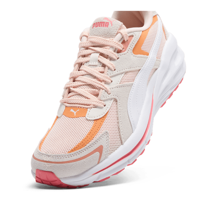 PUMA Hypnotic LS Sneakers in Island Pink/White/Vapor Grey Angle 2