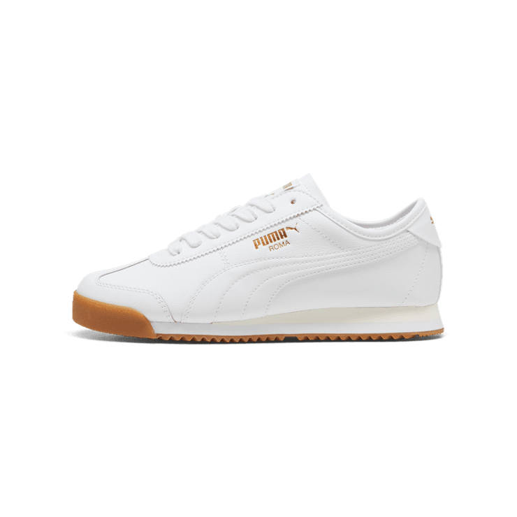 PUMA Roma 68 Revival Sneakers in White/Warm White/Gum Angle 1