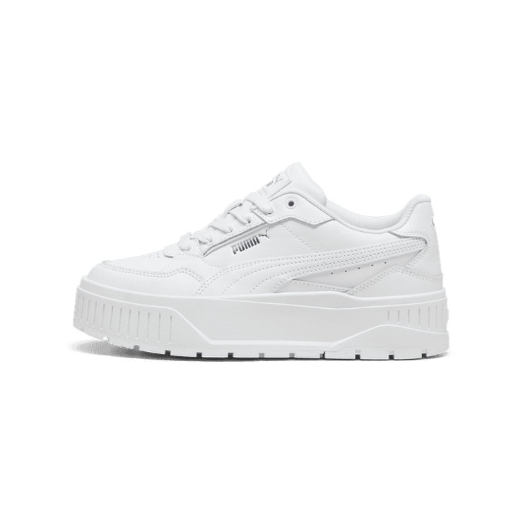 PUMA Karmen II Idol Sneakers in White/Silver Angle 1