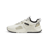 PUMA Pacer+ Trail Sneakers in Warm White/Black/Vapor Grey Angle 1