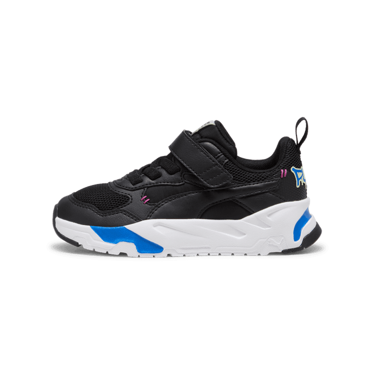 PUMA Trinity Mid 90s Sneakers in Black/Cool Cucumber/Hyperlink Blue (PS) Angle 1