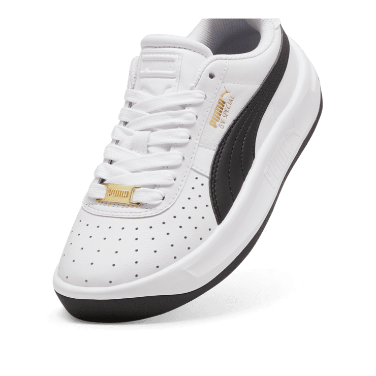 PUMA GV Special Sneakers in White/Black (GS) Angle 2