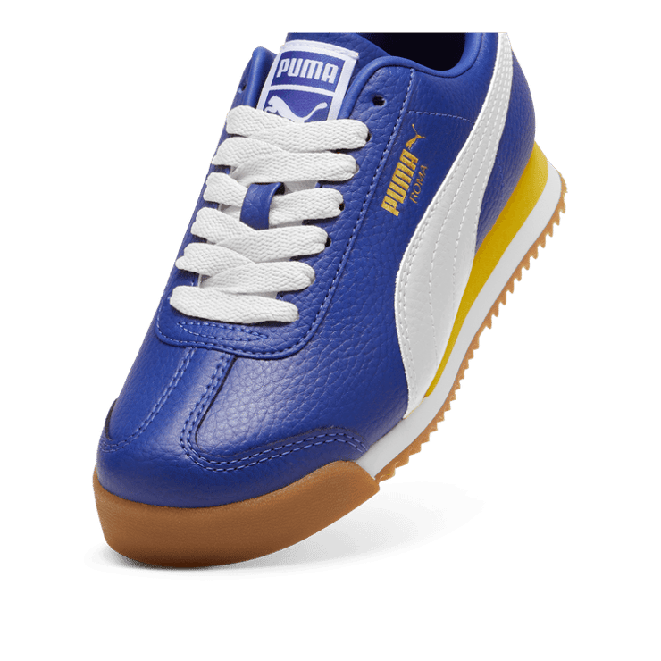 PUMA Roma 24 Standard Sneakers in Lapis Lazuli/Fresh Pear (GS) Angle 2