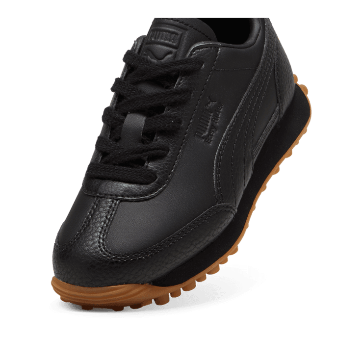 PUMA Easy Rider Leather Sneakers in Black (PS) Angle 2