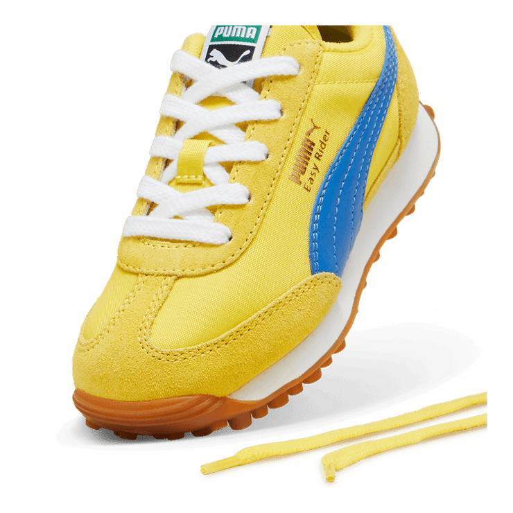 PUMA Easy Rider Vintage Sneakers in Speed Yellow/Bluemazing/Gold (PS) Angle 2