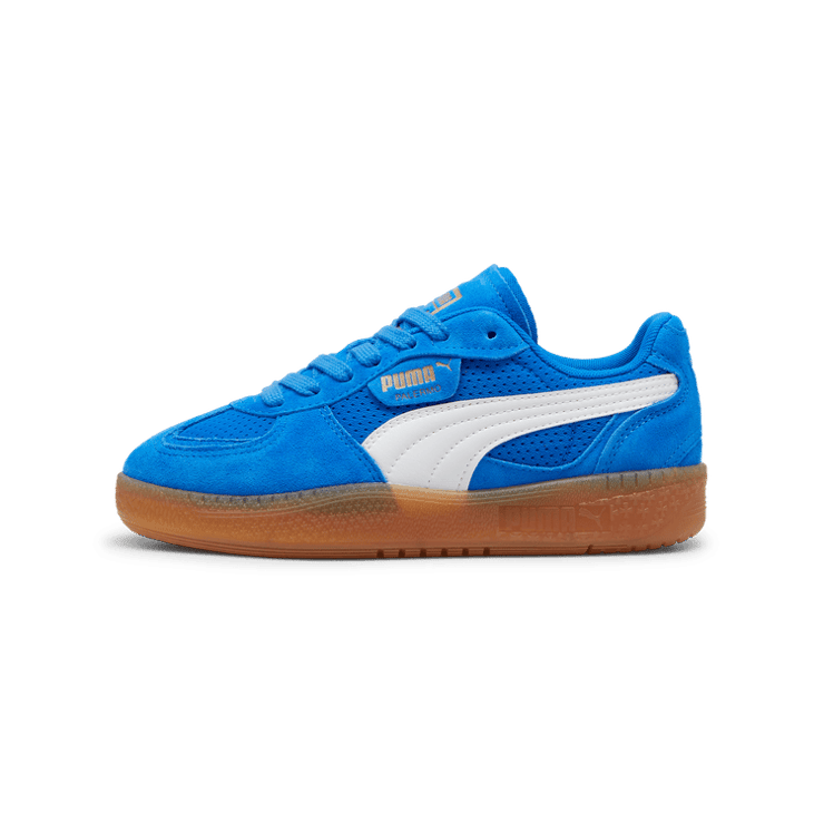 PUMA Palermo LaModa Vintage Sneakers in Hyperlink Blue/Gum Angle 1