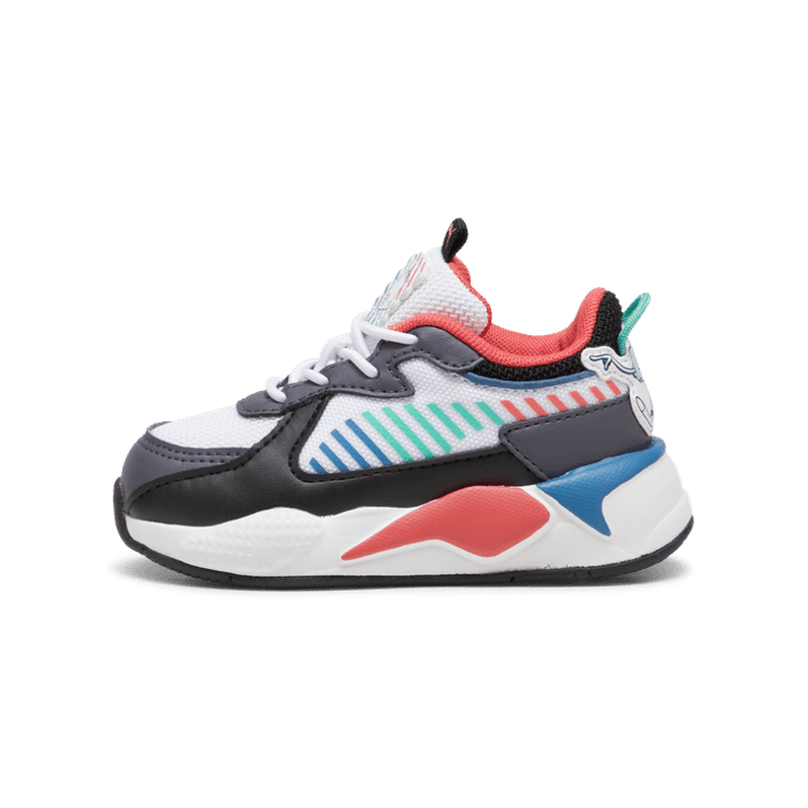 PUMA x TROLLS RS-X s' Sneakers in White/Blue Horizon (TD) Angle 1